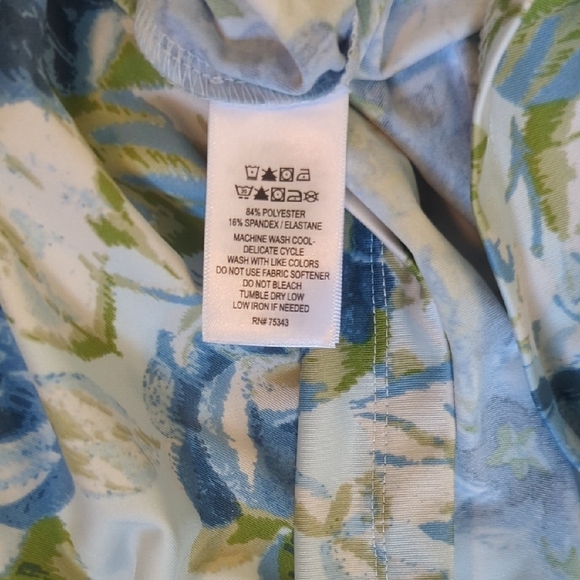 Laura Ashley Blue Floral Sleeveless Polo, US M - Picture 5 of 8